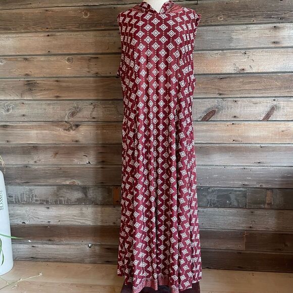 Ice Silk Hooded Sleeveless Dress Size 3XL EUC - Picture 2 of 8